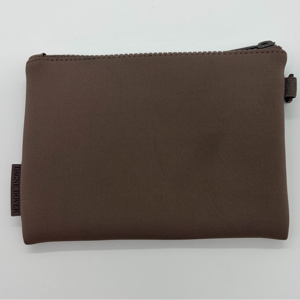 Dagne Dover Taupe Zippered Toiletry Bag/Pouch
